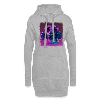 Hunde Spruch Dachshund Design für Hundeliebhaber - Hoodie-Kleid - Grau meliert - Vorne