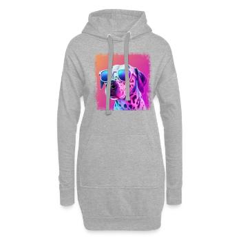 Hunde Spruch Dalmatiner Design für Hundeliebhaber - Hoodie-Kleid - Grau meliert - Vorne