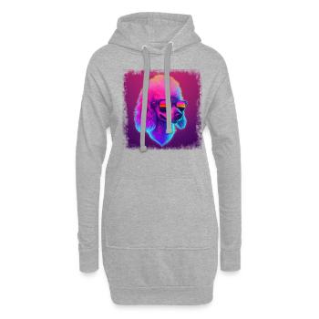 Dog Cartoon Poodle Design pour les amoureux des chiens - Sweat-shirt à capuche long Femme - gris chiné - Devant