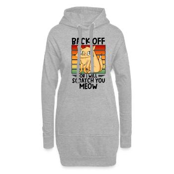 Mean Cat Pet Angry Feline Cat Pet Owner Kitten - Sweat-shirt à capuche long Femme - gris chiné - Devant