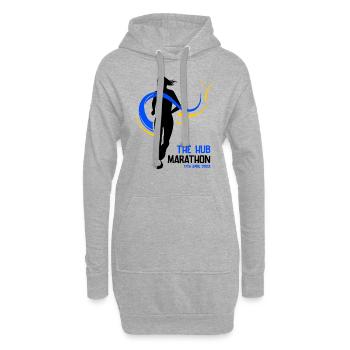 Marathon 17. April 2023 im Hub of the Universe - Hoodie-Kleid - Grau meliert - Vorne