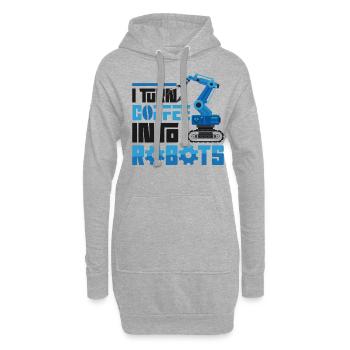 Robot Robotics Engineer Coffee I - Hoodie Dress - heather grey - Front