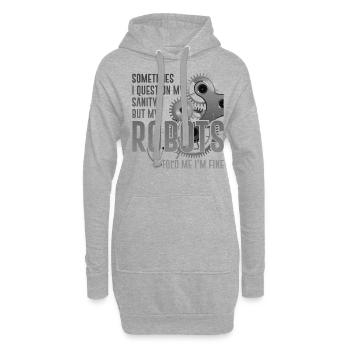 Robot Robotics Engineer Sometimes - Hoodie-Kleid - Grau meliert - Vorne
