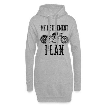 My Retirement Plan Biker Motorcycle Rider Motorbik - Hoodie-Kleid - Grau meliert - Vorne