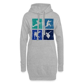 Parkour, Freerunning, Street Workout, Acrobatic - Hoodie-Kleid - Grau meliert - Vorne