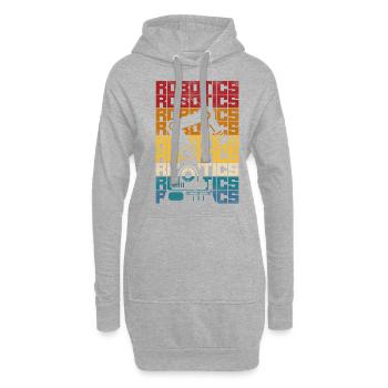 Robot Robotique Ingénieur Rétro - Sweat-shirt à capuche long Femme - gris chiné - Devant