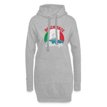 Italien Strandurlaub am Meer Design Strandmotiv - Hoodie-Kleid - Grau meliert - Vorne