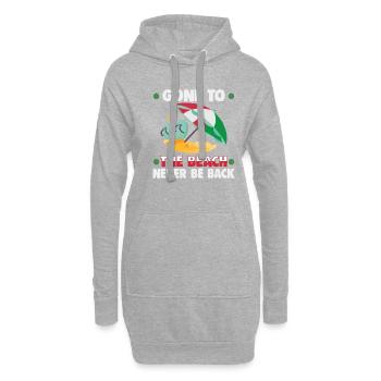 Italy beach holiday by the sea Design beach motif - Hoodie Dress - heather grey - Front