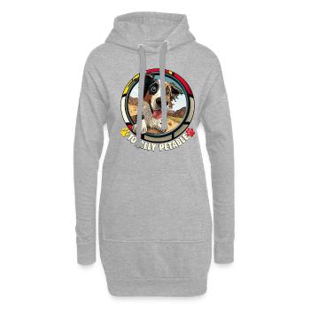 Chiens Berger australien amoureux des chiens Aussie - Sweat-shirt à capuche long Femme - gris chiné - Devant
