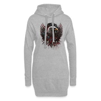 Amerikanisch Patriotisch USA Design - Hoodie-Kleid - Grau meliert - Vorne