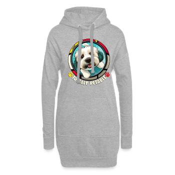 Hunde Spruch Havaneser Design für Hundeliebhaber - Hoodie-Kleid - Grau meliert - Vorne