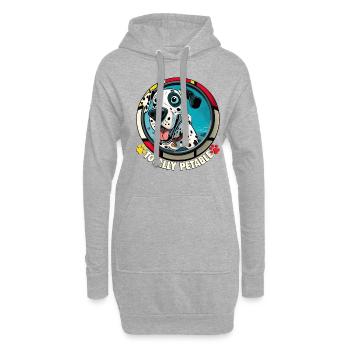 Hunde Spruch Dalmatiner Design für Hundeliebhaber - Hoodie-Kleid - Grau meliert - Vorne