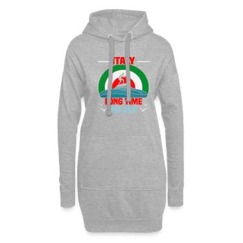 Italie vacances à la plage au bord de la mer Design beach motif - Sweat-shirt à capuche long Femme - gris chiné - Devant