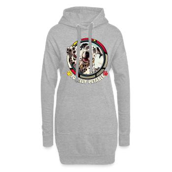Hunde Spruch Dalmatiner Design für Hundeliebhaber - Hoodie-Kleid - Grau meliert - Vorne
