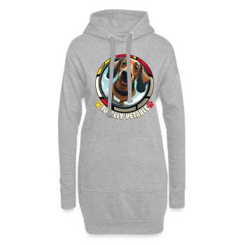Hunde Spruch Dachshund Design für Hundeliebhaber - Hoodie-Kleid - Grau meliert - Vorne