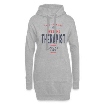 Therapist - Hoodie Dress - heather grey - Front