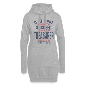 Treasurer - Hoodie Dress - heather grey - Front