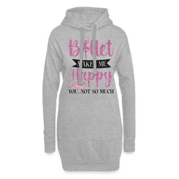 Ballet Dancer Dance Girl Ballerina - Hoodie-Kleid - Grau meliert - Vorne