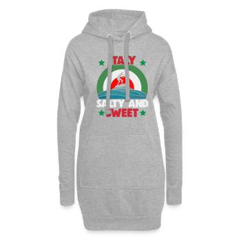 Italien Strandurlaub am Meer Design Strandmotiv - Hoodie-Kleid - Grau meliert - Vorne
