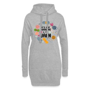 Knitting Knitter It's Not Hoarding - Hoodie-Kleid - Grau meliert - Vorne