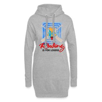 Drachenbootfahren-Thema für Drachenbootpaddeln - Hoodie-Kleid - Grau meliert - Vorne
