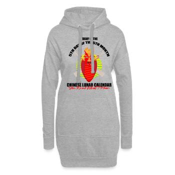 Drachenbootrennen-Design für Drachenbootfahren - Hoodie-Kleid - Grau meliert - Vorne