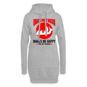 Dragon Boat Paddle pour le Festival de course de bateaux-dragons - Sweat-shirt à capuche long Femme - gris chiné - Devant