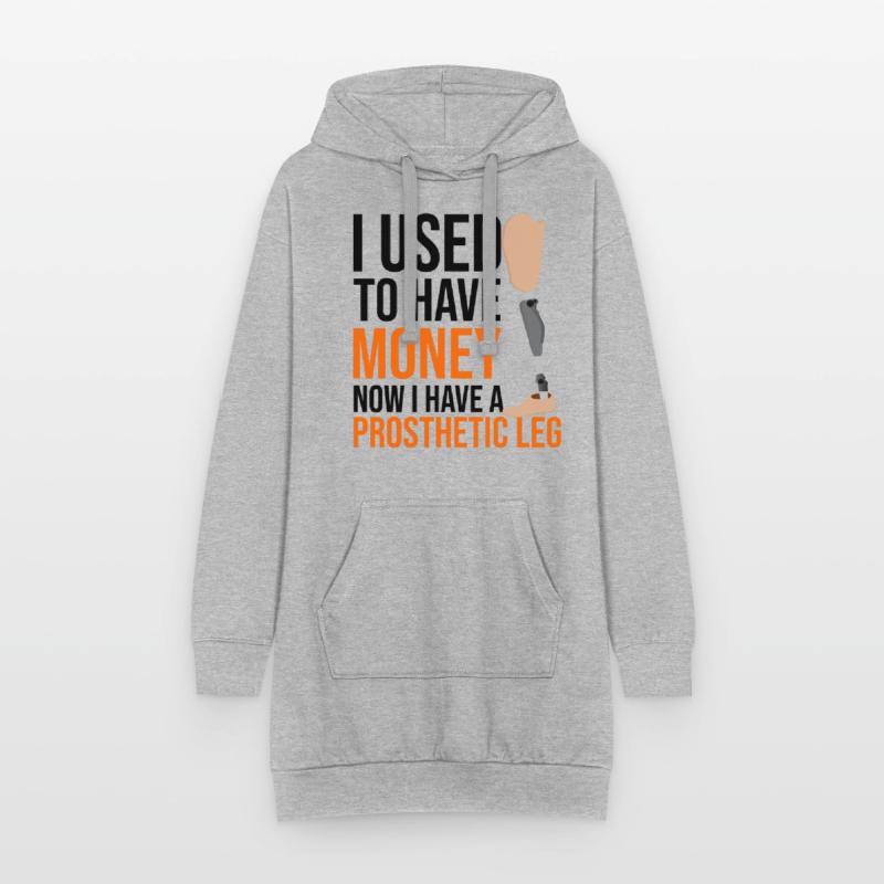Conception de prothèses de jambe et prothèses de jambe Sweat-shirt à capuche long Femme