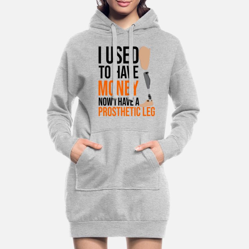 Conception de prothèses de jambe et prothèses de jambe Sweat-shirt à capuche long Femme