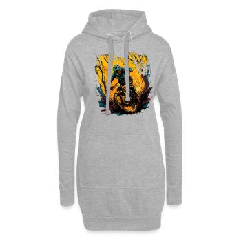 Conception cool de descente de VTT pour les fans de VTT - Sweat-shirt à capuche long Femme - gris chiné - Devant