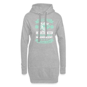 Entraîneur de volleyball de plage Entraîneur d’anniversaire Équipe de volleyball - Sweat-shirt à capuche long Femme - gris chiné - Devant