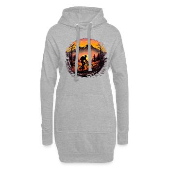 Conception cool de descente de VTT pour les fans de VTT - Sweat-shirt à capuche long Femme - gris chiné - Devant