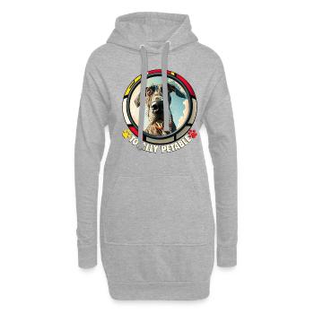 Chiens Dessin animé Grand Danois pour les amoureux des chiens - Sweat-shirt à capuche long Femme - gris chiné - Devant
