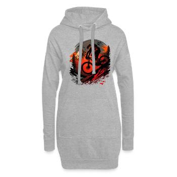 Conception cool de descente de VTT pour les fans de VTT - Sweat-shirt à capuche long Femme - gris chiné - Devant