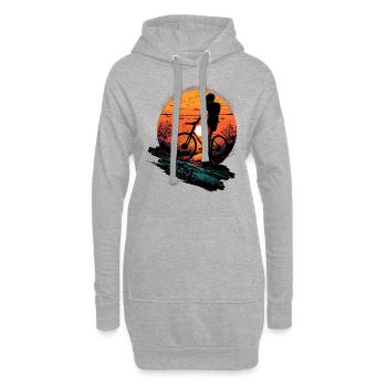 Conception cool de descente de VTT pour les fans de VTT - Sweat-shirt à capuche long Femme - gris chiné - Devant