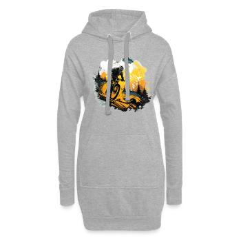 Conception cool de descente de VTT pour les fans de VTT - Sweat-shirt à capuche long Femme - gris chiné - Devant