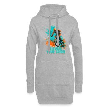Conception cool de descente de VTT pour les fans de VTT - Sweat-shirt à capuche long Femme - gris chiné - Devant