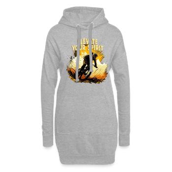 Conception cool de descente de VTT pour les fans de VTT - Sweat-shirt à capuche long Femme - gris chiné - Devant