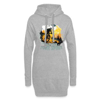 Conception cool de descente de VTT pour les fans de VTT - Sweat-shirt à capuche long Femme - gris chiné - Devant