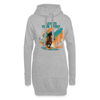 Conception cool de descente de VTT pour les fans de VTT - Sweat-shirt à capuche long Femme - gris chiné - Devant