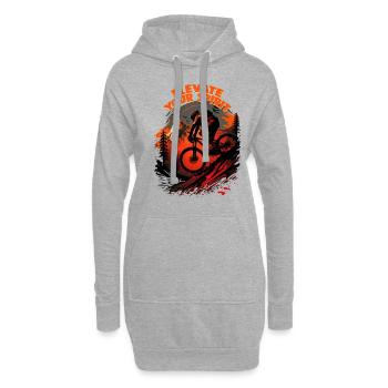 Conception cool de descente de VTT pour les fans de VTT - Sweat-shirt à capuche long Femme - gris chiné - Devant