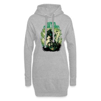 Conception cool de descente de VTT pour les fans de VTT - Sweat-shirt à capuche long Femme - gris chiné - Devant