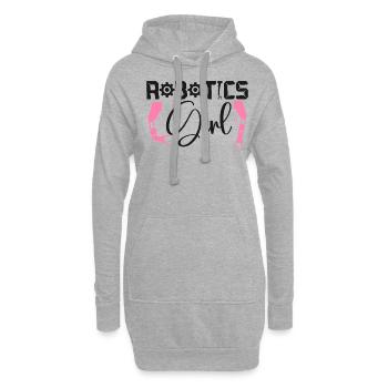 Ingénieur en robotique robotique femme - Sweat-shirt à capuche long Femme - gris chiné - Devant