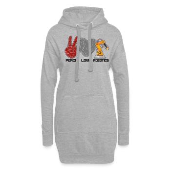 Ingénieur en robotique robotique femme - Sweat-shirt à capuche long Femme - gris chiné - Devant