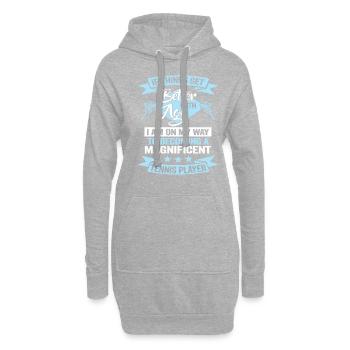 Instructeur de tennis Anniversaire Club des joueurs de tennis - Sweat-shirt à capuche long Femme - gris chiné - Devant