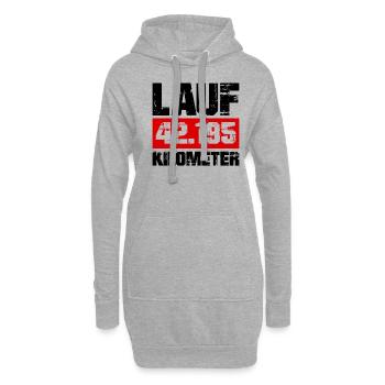 Laufen Sie 26,2 Meilen Marathon Herausforderung - Hoodie-Kleid - Grau meliert - Vorne