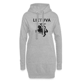 Manteau de Lituanie, Lietuva Lituanie - Sweat-shirt à capuche long Femme - gris chiné - Devant