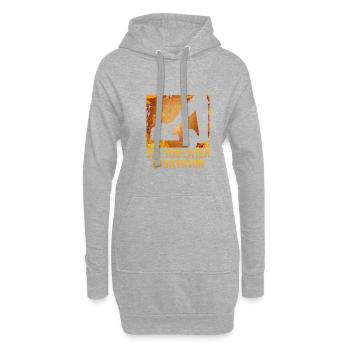 Conception d’opérateurs de grue pour les opérateurs d’excavatrices et les travailleurs de la construction - Sweat-shirt à capuche long Femme - gris chiné - Devant