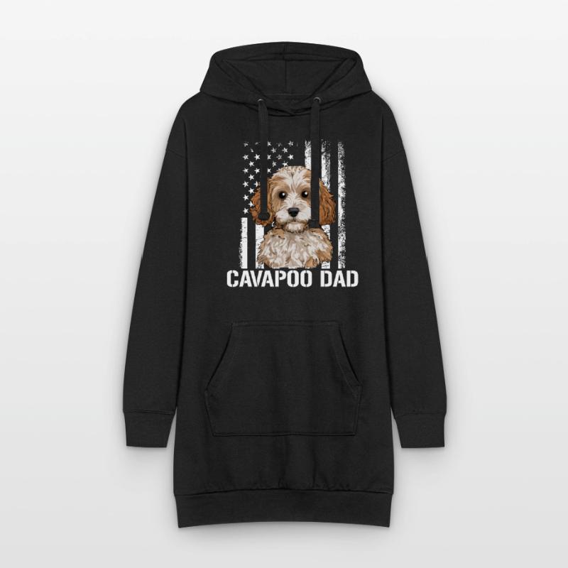 cavapoo dog, cavapoo Hoodie-Kleid