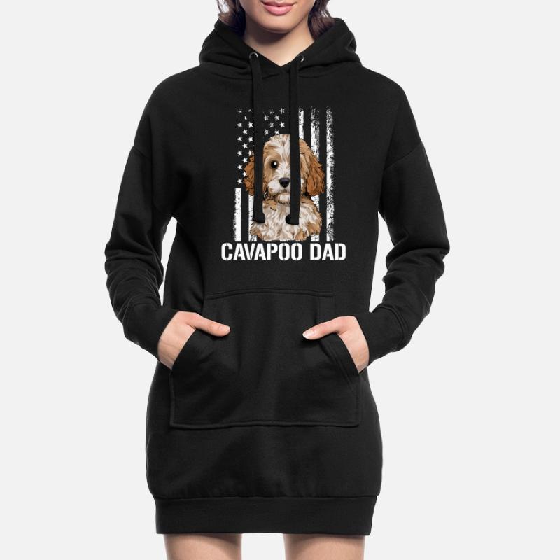 cavapoo dog, cavapoo Hoodie-Kleid